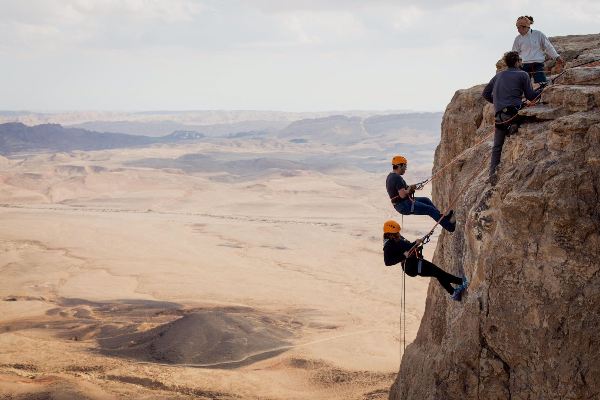 Rappelling  Ramon Crater