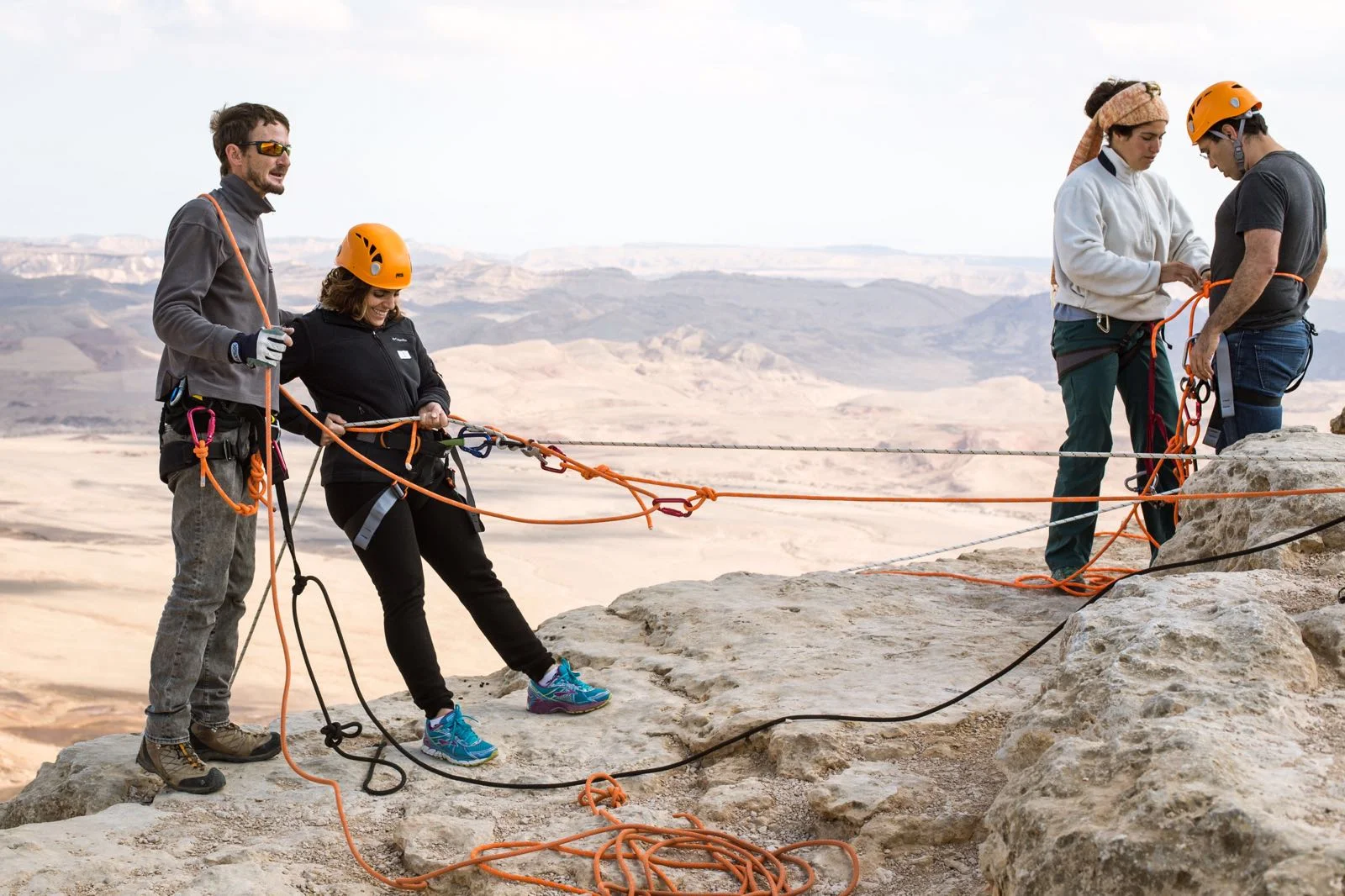 rappelling ramon crater